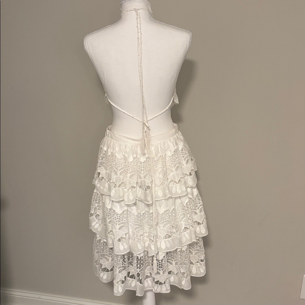 NWT FARM rio white richilier midi dress size small - Picture 4 of 8